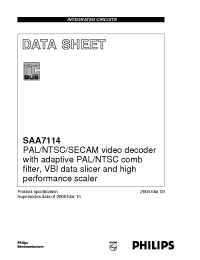 Datasheet SAA7114 manufacturer Philips